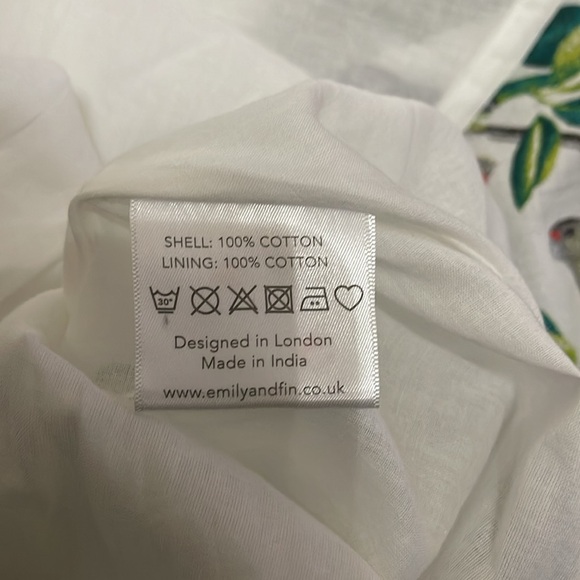 NWOT Emily and Fin Jasmine Parakeets Print Dress - Picture 7 of 9